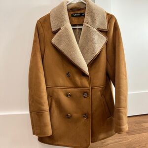 Lauren by Ralph Lauren Faux Shearling & Leather Jacket